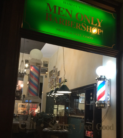 Aussenansicht MenOnly Barbershop, Leipzig